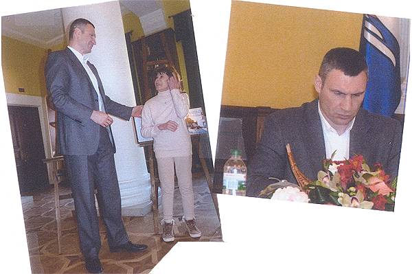 Auszeichnung von Vitali Klitschko / Ein sorgenvoller Bürgermeister.
